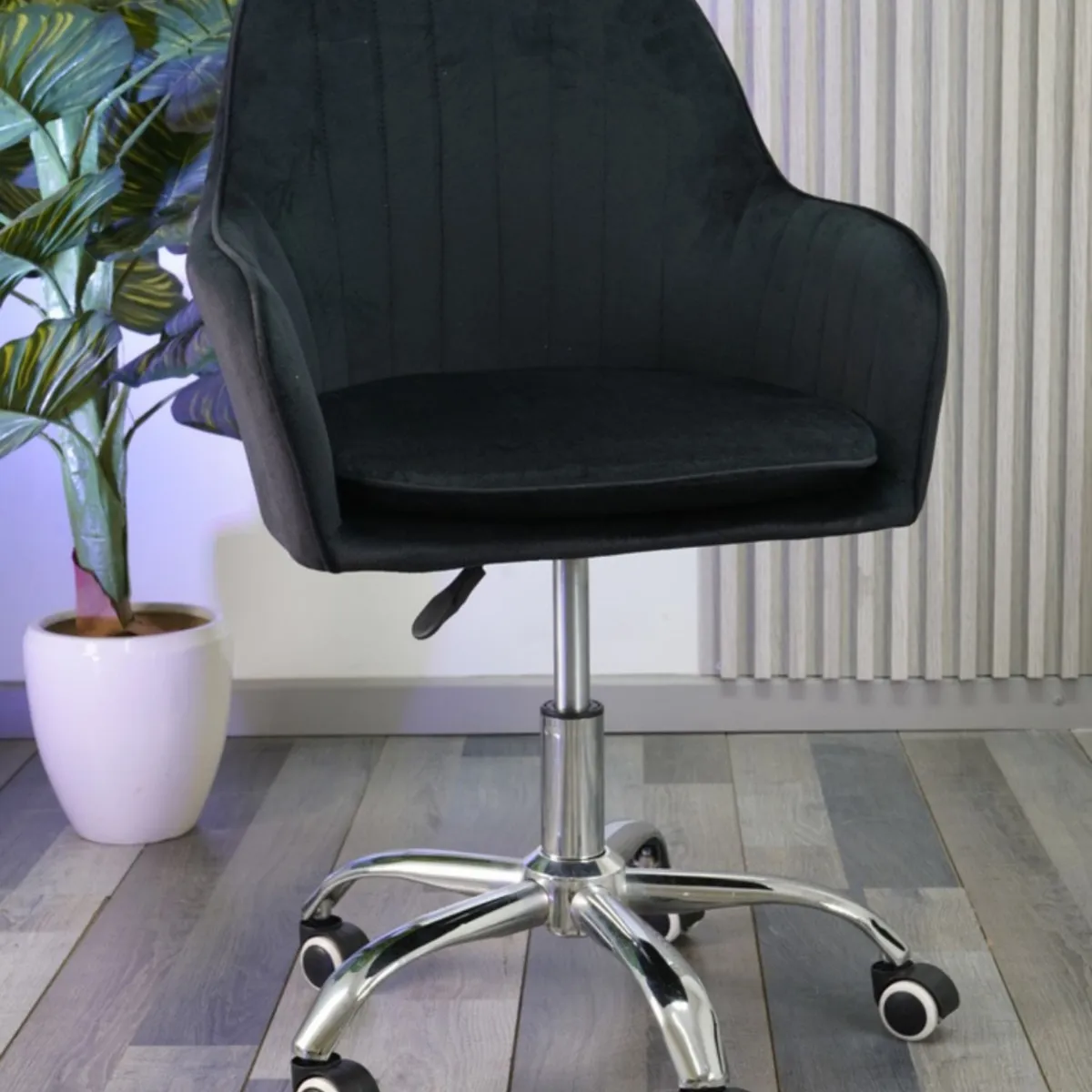 HABITA2 CHILE - Silla de Escritorio Giratoria Acolchada Lineal Silver