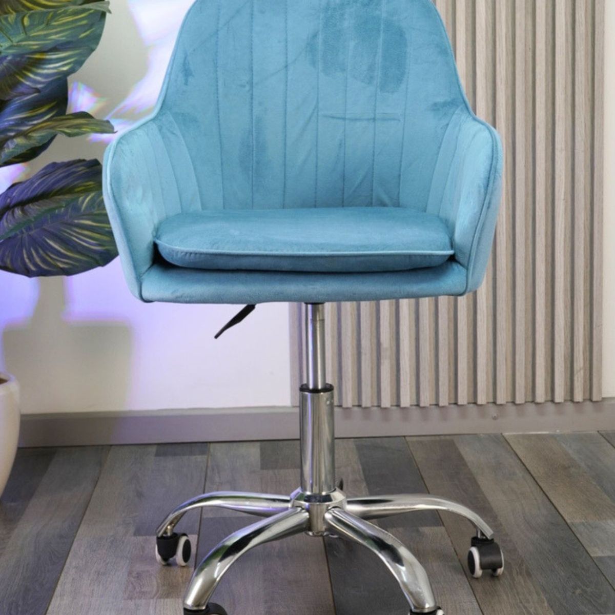 HABITA2 CHILE - Silla de Escritorio Giratoria Acolchada Lineal Silver