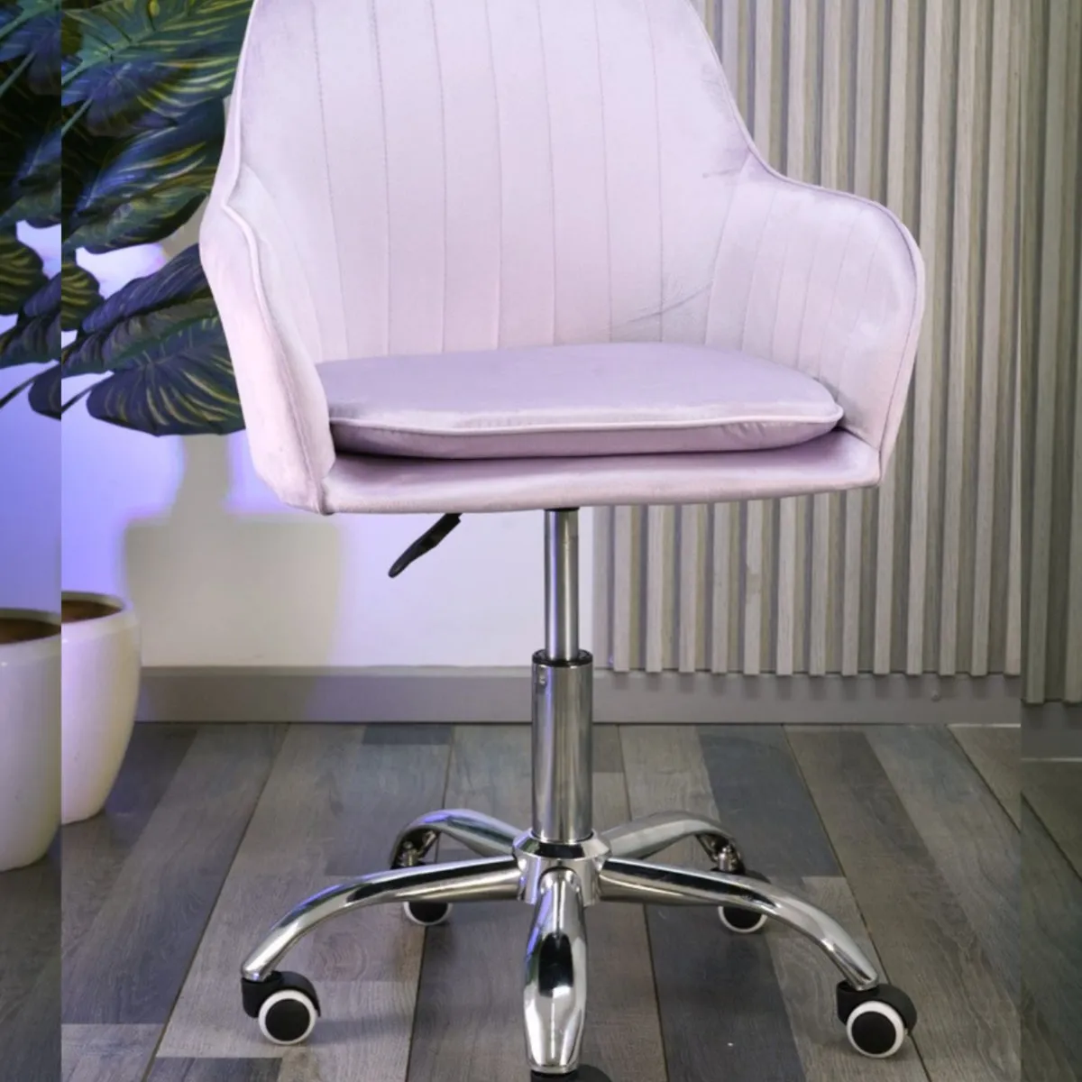 HABITA2 CHILE - Silla de Escritorio Giratoria Acolchada Lineal Silver