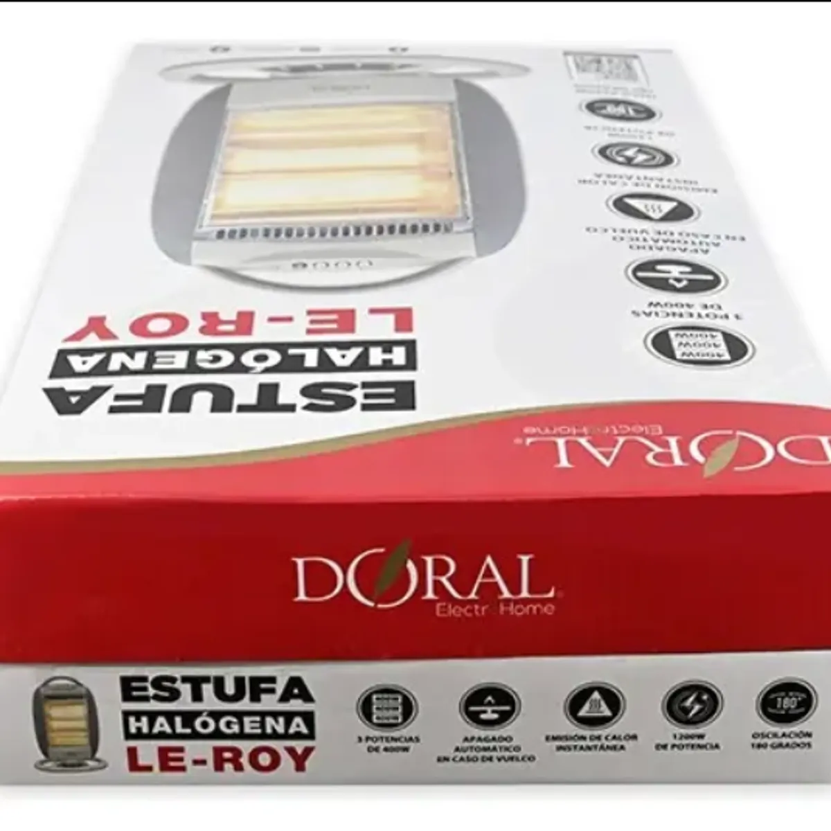 DORAL - Estufa Halógena Doral Le Roy 1200w 3 Niveles De Potencia