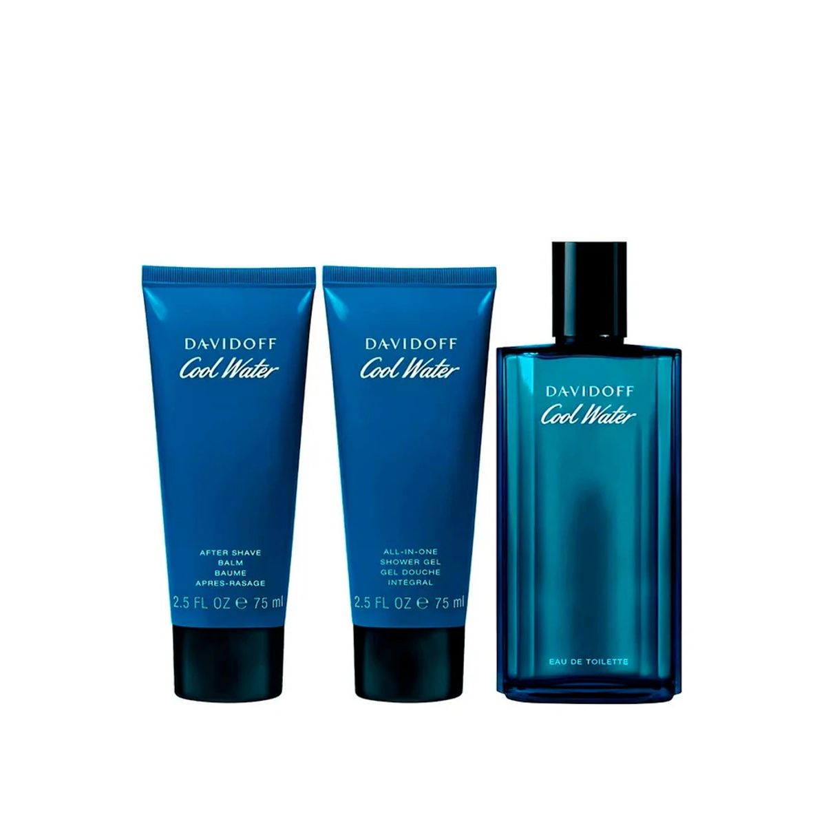 DAVIDOFF - Perfume Davidoff Cool Water EDT 125Ml + SG 75Ml + AS 75ML Hombres