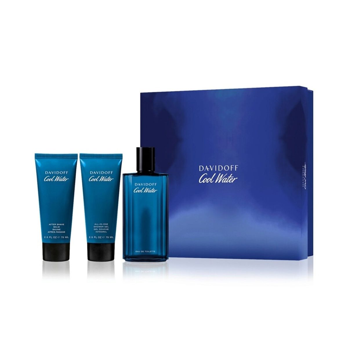 DAVIDOFF - Perfume Davidoff Cool Water EDT 125Ml + SG 75Ml + AS 75ML Hombres