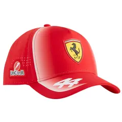FERRARI - Gorro Jockey Puma Scuderia HP Lewis Hamilton Oficial Rojo 2026