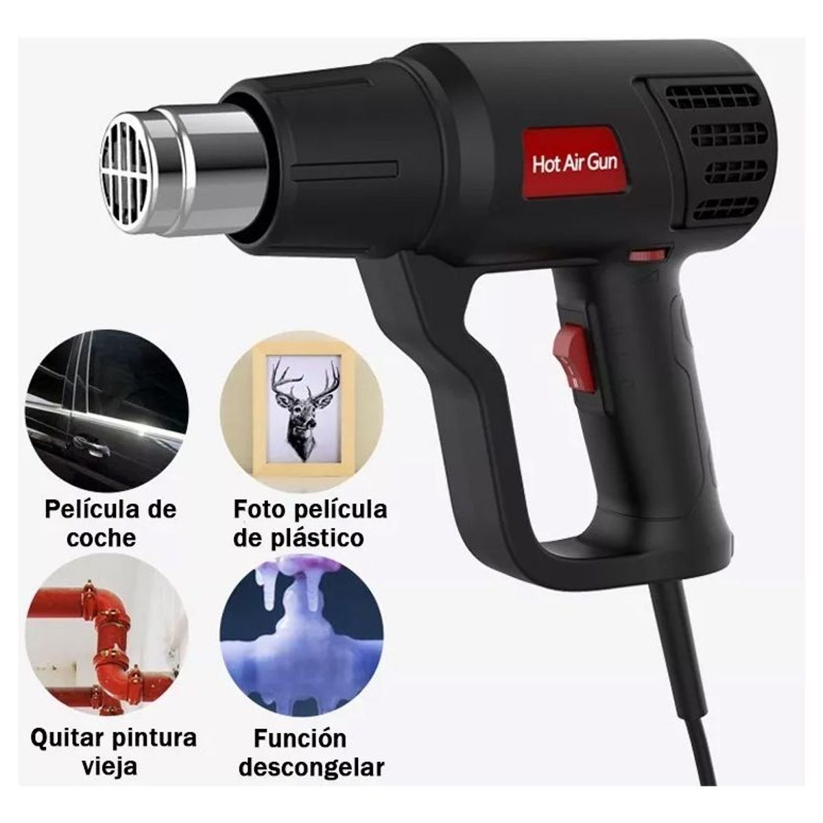 EVERSO - Pistola De Aire Caliente Ajustable A Temperatura Constante