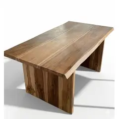 GENERICO - Mesa de Comedor Artesanal en Madera Maciza de Mañío Diseño Orgánico