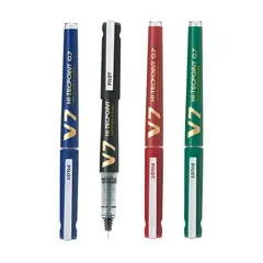 PILOT - Set 4 Lápiz Tinta Hi-Tecpoint V7 Recargable 0.7mm Az, Ng, Rj, Vd