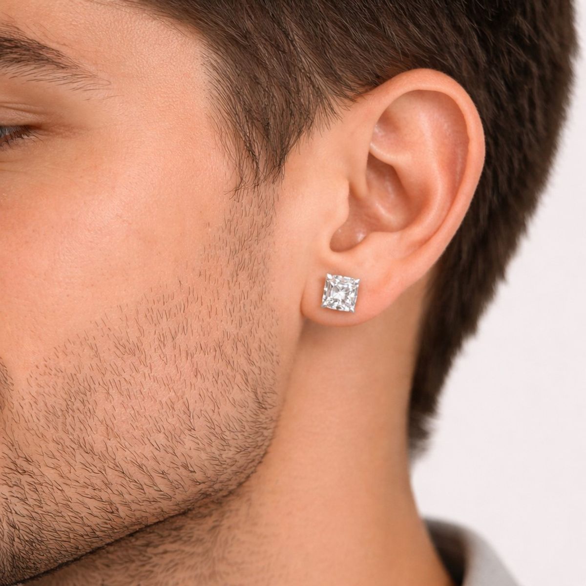 LK LUKSO - Aros Circón 8x8 mm Unisex Plata Ley 925