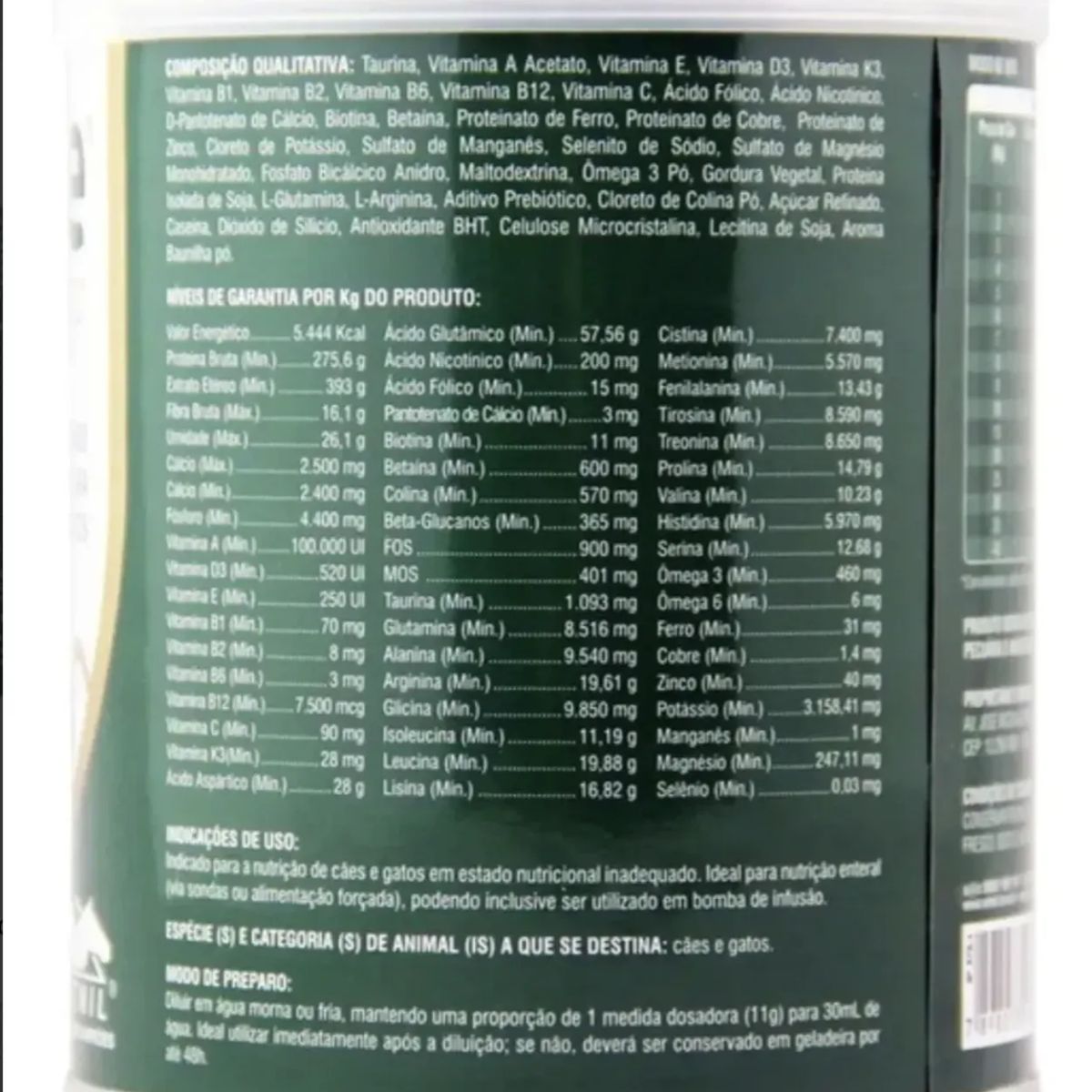 GENERICO - Nutralife Intensive Vetnil Para Perros Y Gatos 300g