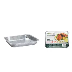 GENERICO - BANDEJA ALUMINIO RECTANGULAR 22.2X15.8X5.4CM 10PCS
