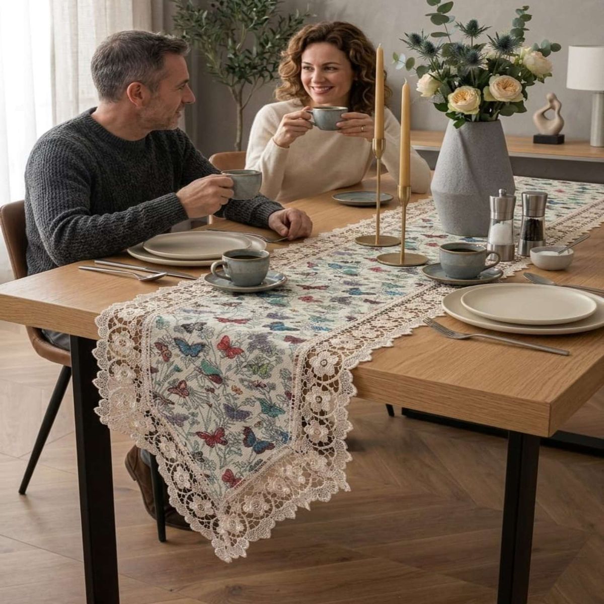 GENERICO - Camino de Mesa Estilo Boho Chic 40x180 cm Decoración Elegante