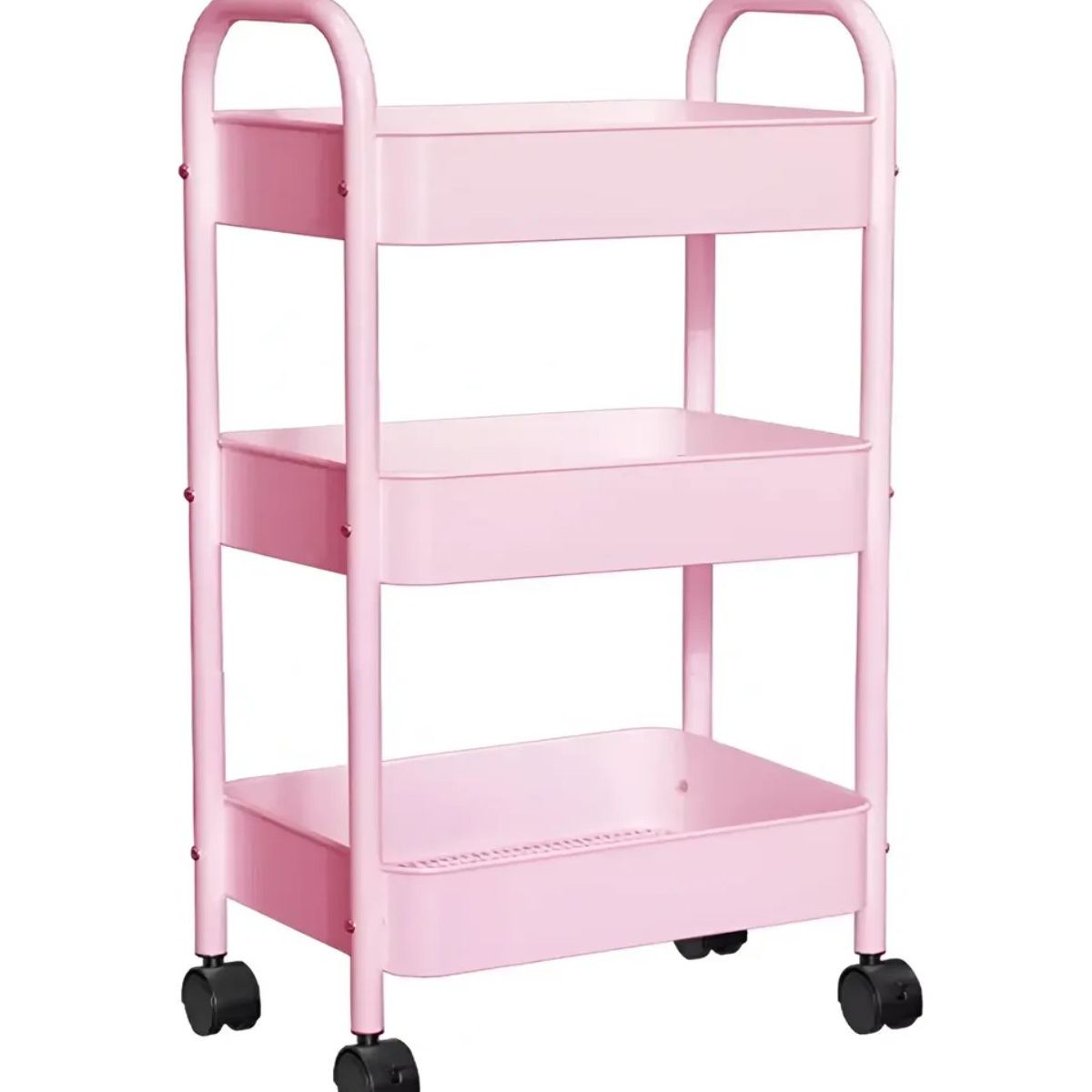 GENERICO - Carrito De Almacenamiento De 3 Niveles Color Rosa Labg