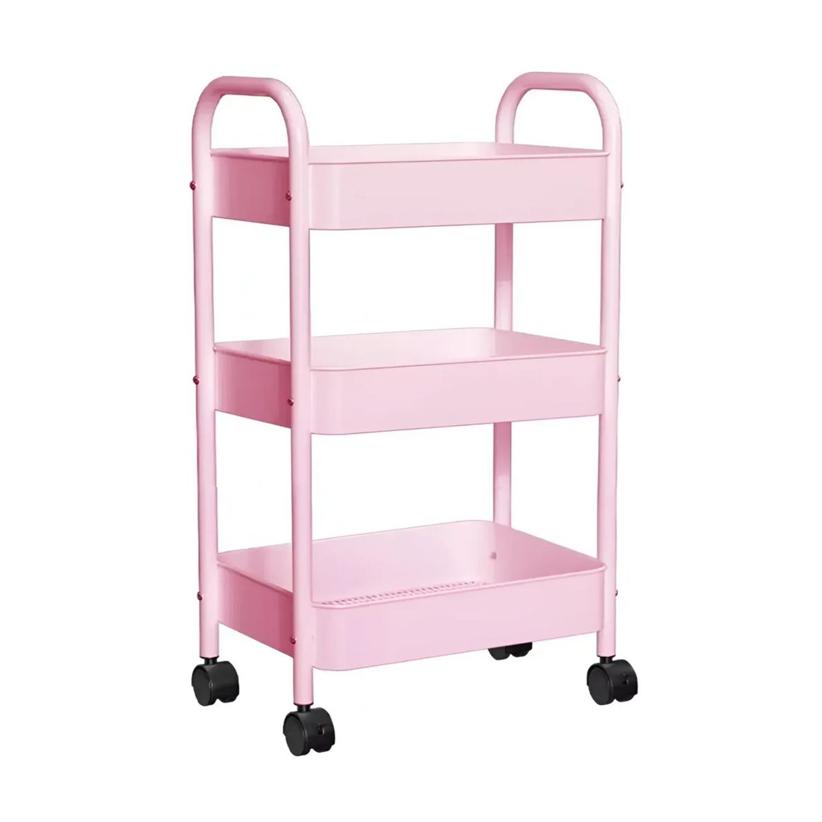 GENERICO - Carrito De Almacenamiento De 3 Niveles Color Rosa Labg