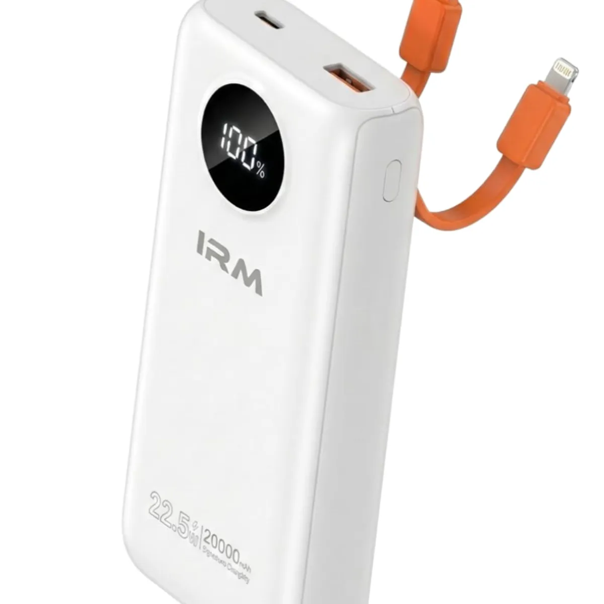 IRM - Power Bank IRM 20000mAh 22.5W Carga Ultra Rápida PD + QC 3.0 iPhone Android