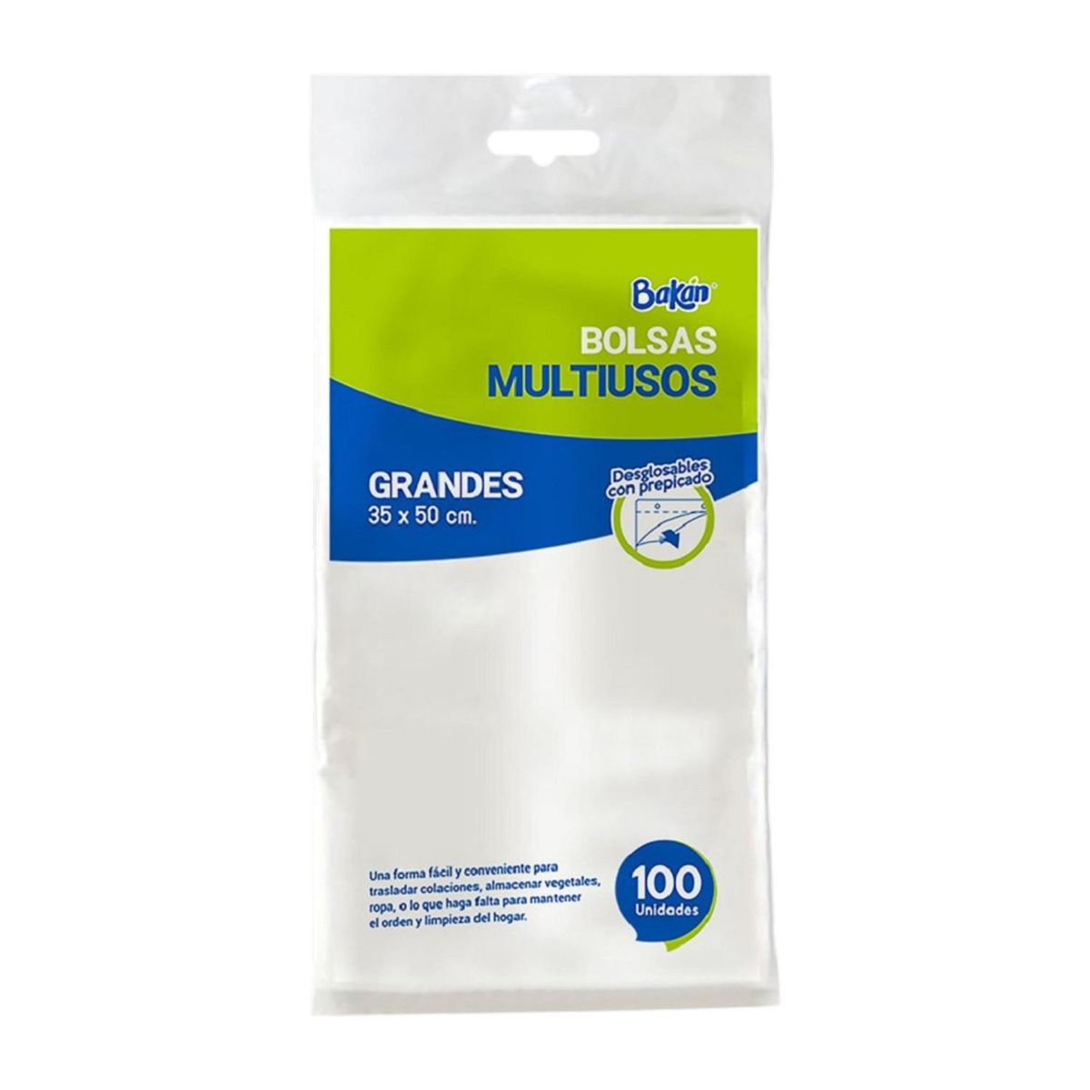 GENERICO - Bolsas Multiuso Bakan 35x50 Bolsa Taco Grande 100 Unidades