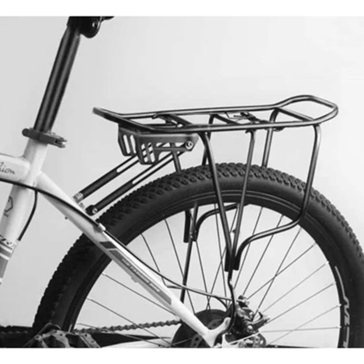 GENERICO - Parrilla Bicicleta Aluminio Freno Disco Y Vbrake Negro