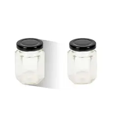 GENERICO - BOTELLA DE VIDRIO 180ML TAPA NEGRA 8x6cm