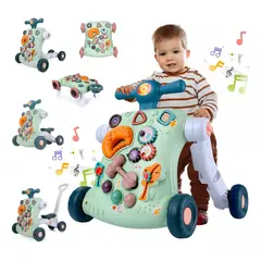 EVERSO - Andaderas Para Niños Bebés Plegable Portátil 6 En 1 Verde