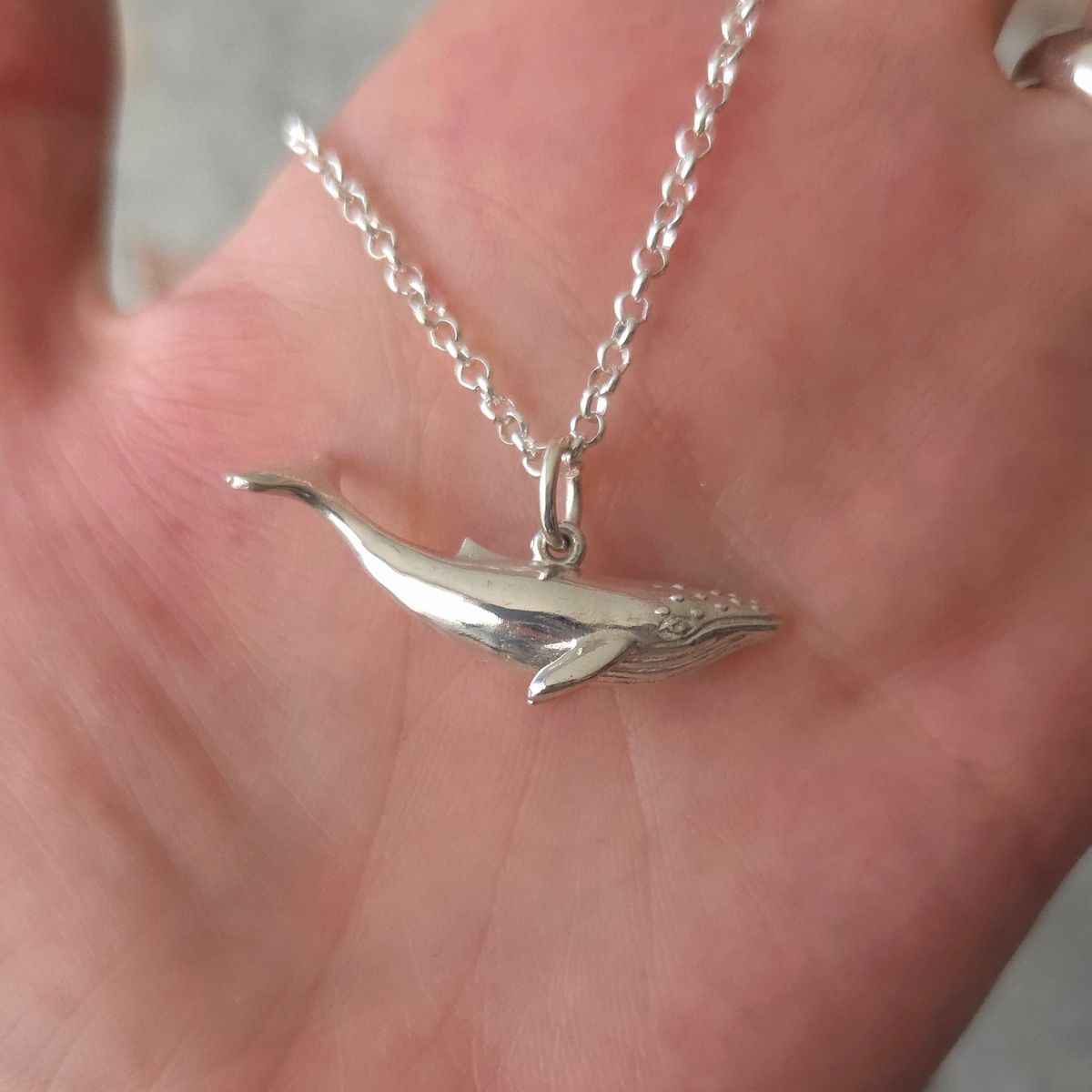 GENERICO - Colgante Ballena Plata 950 Hecho a Mano - Joyería Náutica