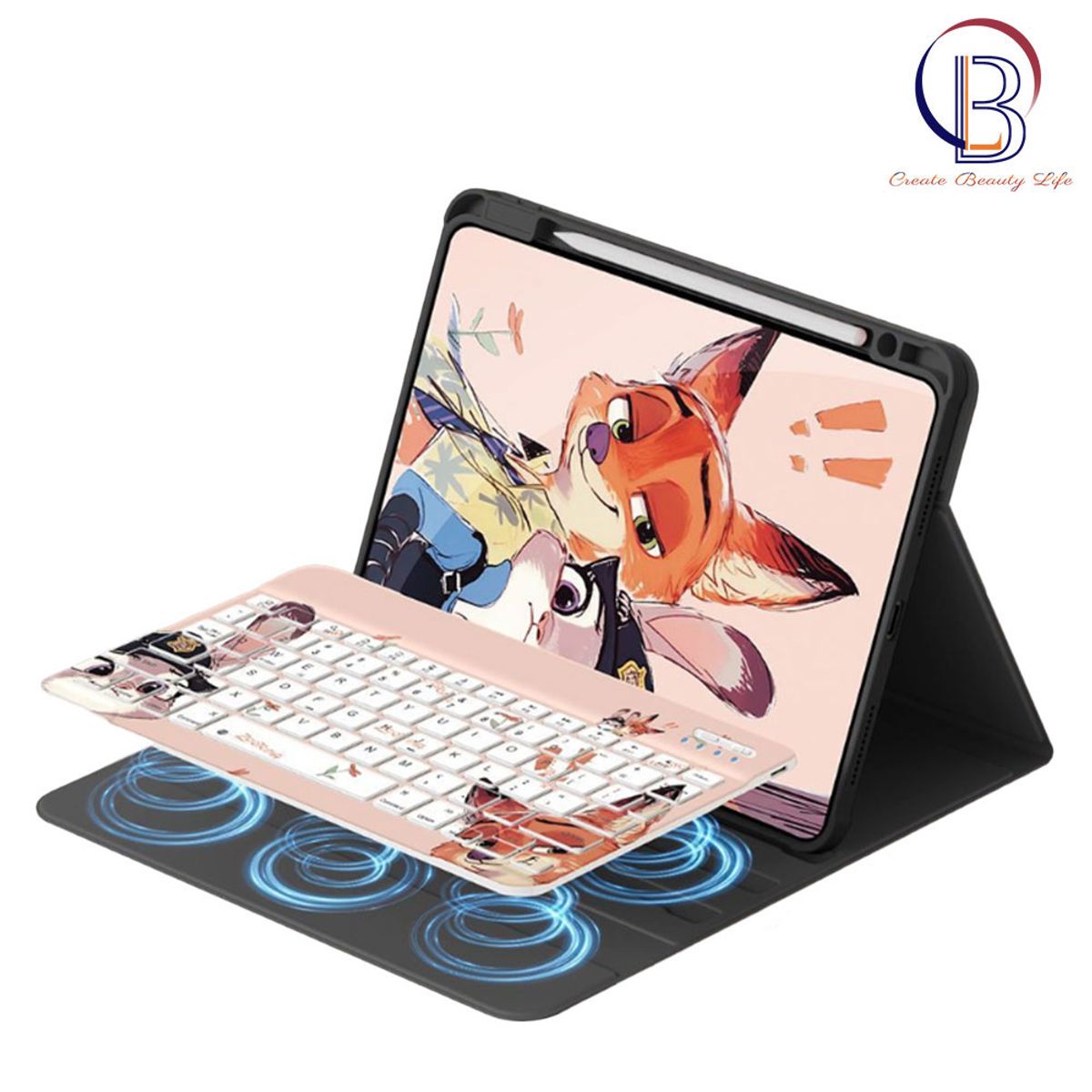 PUREPOWER - Funda Teclado de Español y Raton para iPad (A16) 11ª generación y iPad 10ª Generación 10,9" 2022