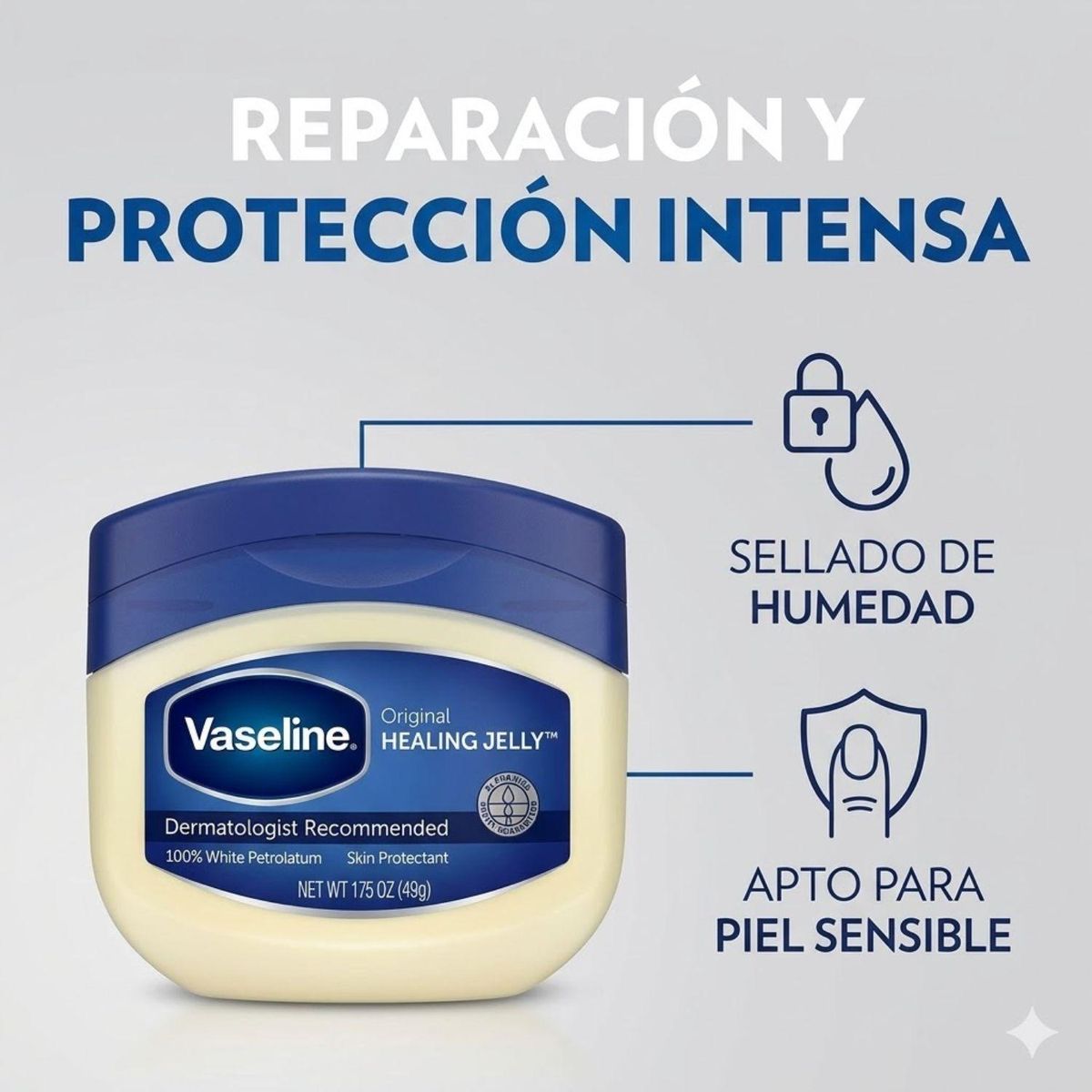 VASELINE - Vaselina Jelly Original ML - Protector de Piel y Labios
