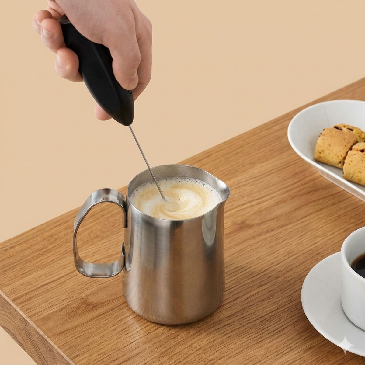 GENERICO - Mini Batidor Café Espuma Leche Portátil