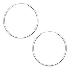 LK LUKSO - Aros Argolla Lisa 30mm Plata Ley 925