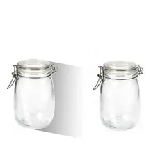 GENERICO - FRASCO HERMETICO DE VIDRIO 950ML 15x11.5CM