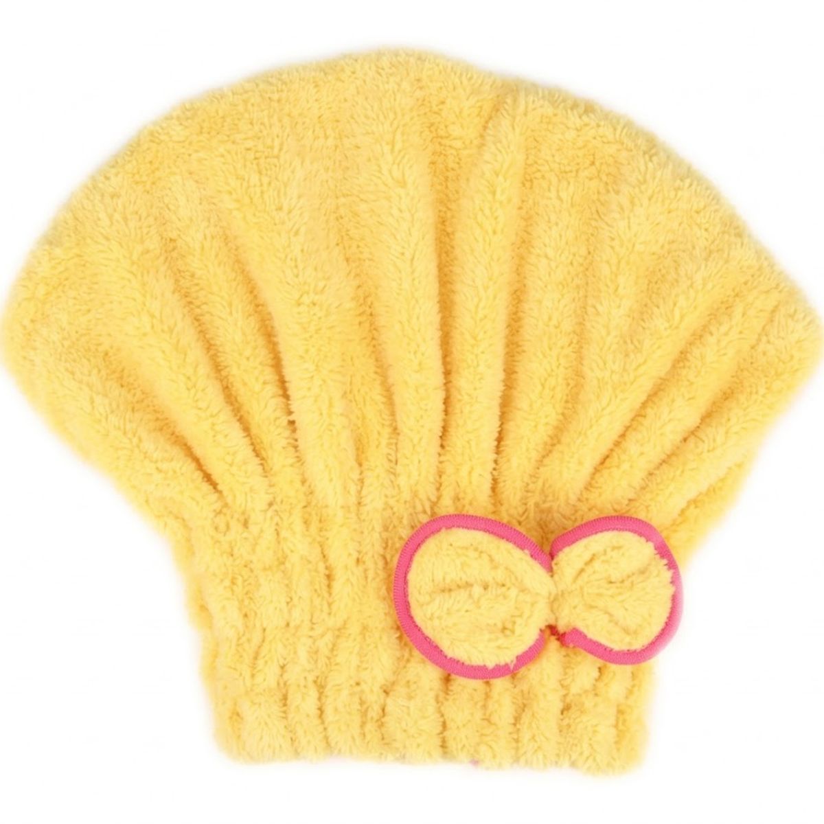 GENERICO - Gorro Toalla Microfibra para Secar Cabello en Ducha Amarillo Claro