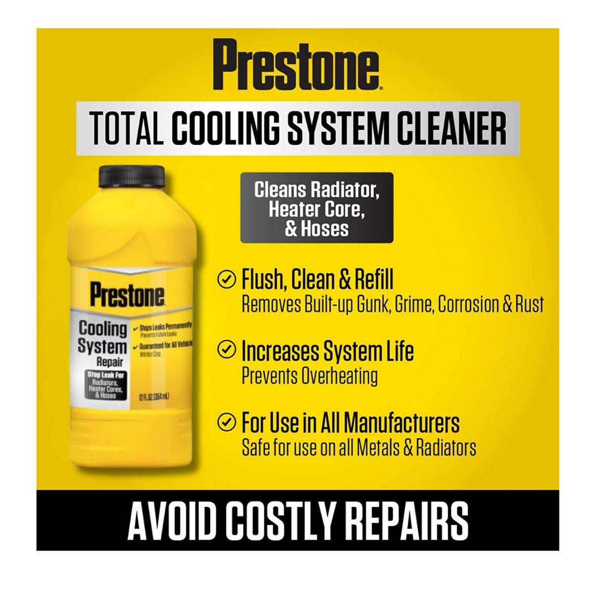 PRESTONE - Tapa Fugas Radiador Prestone Cooling System Repair 355ml