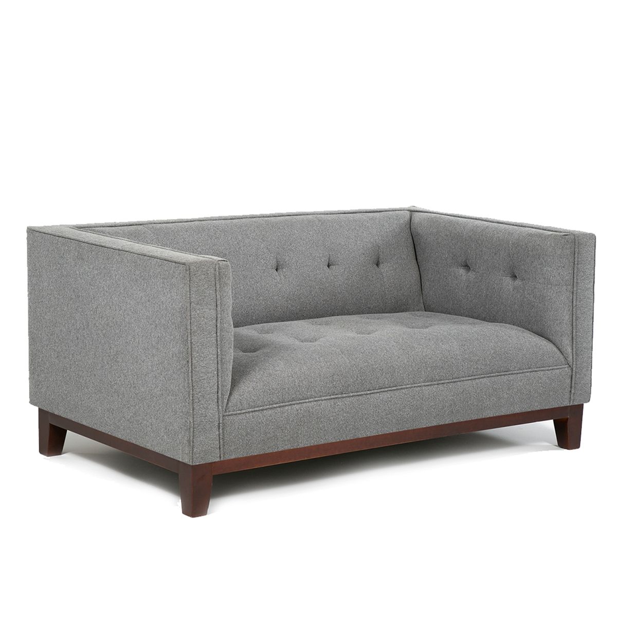 SPAZZIO - Sofá 2 Cuepos Munich Tela Gris Spazzio