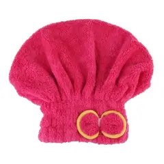 GENERICO - Gorro Toalla Microfibra para Secar Cabello en Ducha Fucsia