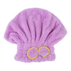 GENERICO - Gorro Toalla Microfibra para Secar Cabello en Ducha Morado Claro