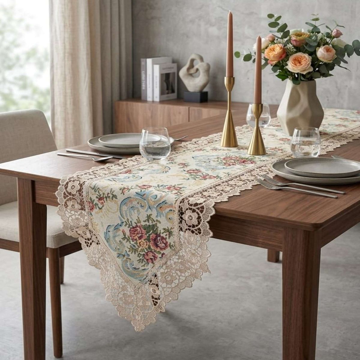 GENERICO - Camino de Mesa Estilo Boho Chic 40x180 cm Decoración Elegante