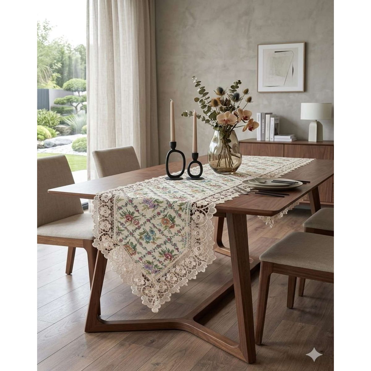 GENERICO - Camino de Mesa Estilo Boho Chic 40x180 cm Decoración Elegante