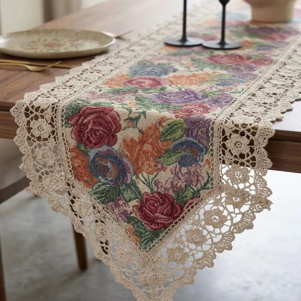 GENERICO - Camino de Mesa Estilo Boho Chic 40x180 cm Decoración Elegante