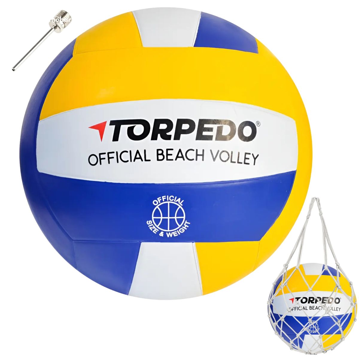 TORPEDO - Balon Voleibol Playa Beach Volley N°5 Torpedo Tamaño y Peso Oficial