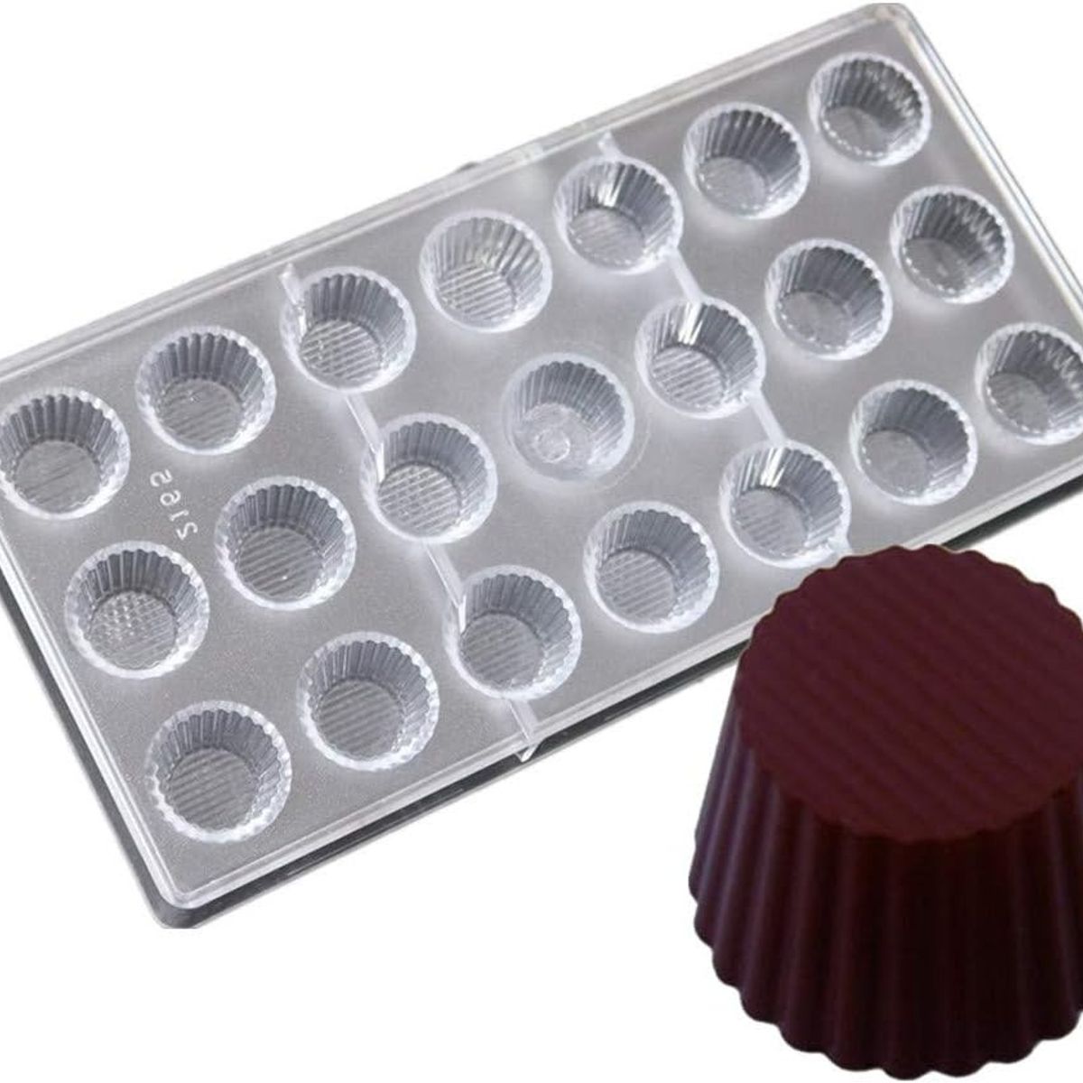 GENERICO - Molde Acrílico PChocolate  Redondo Acanalado