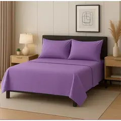 GENERICO - Juego de Sabana King, 800 Hilos, Morado