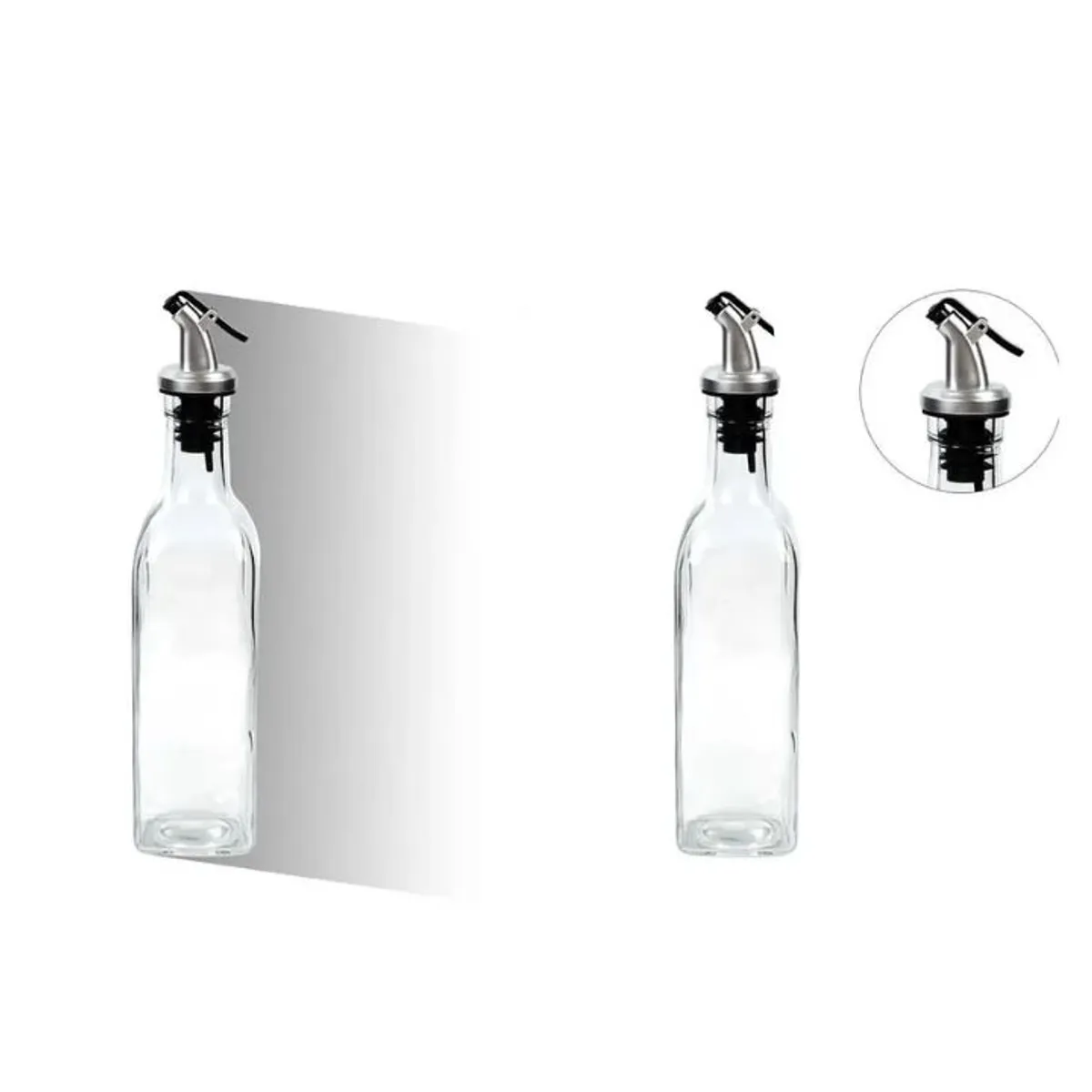GENERICO - BOTELLA DE VIDRIO PARA ACEITE 250ML 25.3x4.8cm