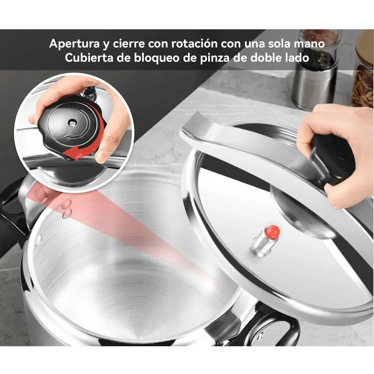 GENERICO - Olla A Presion Cacerola Aluminio 8 Litros Cocina Labg