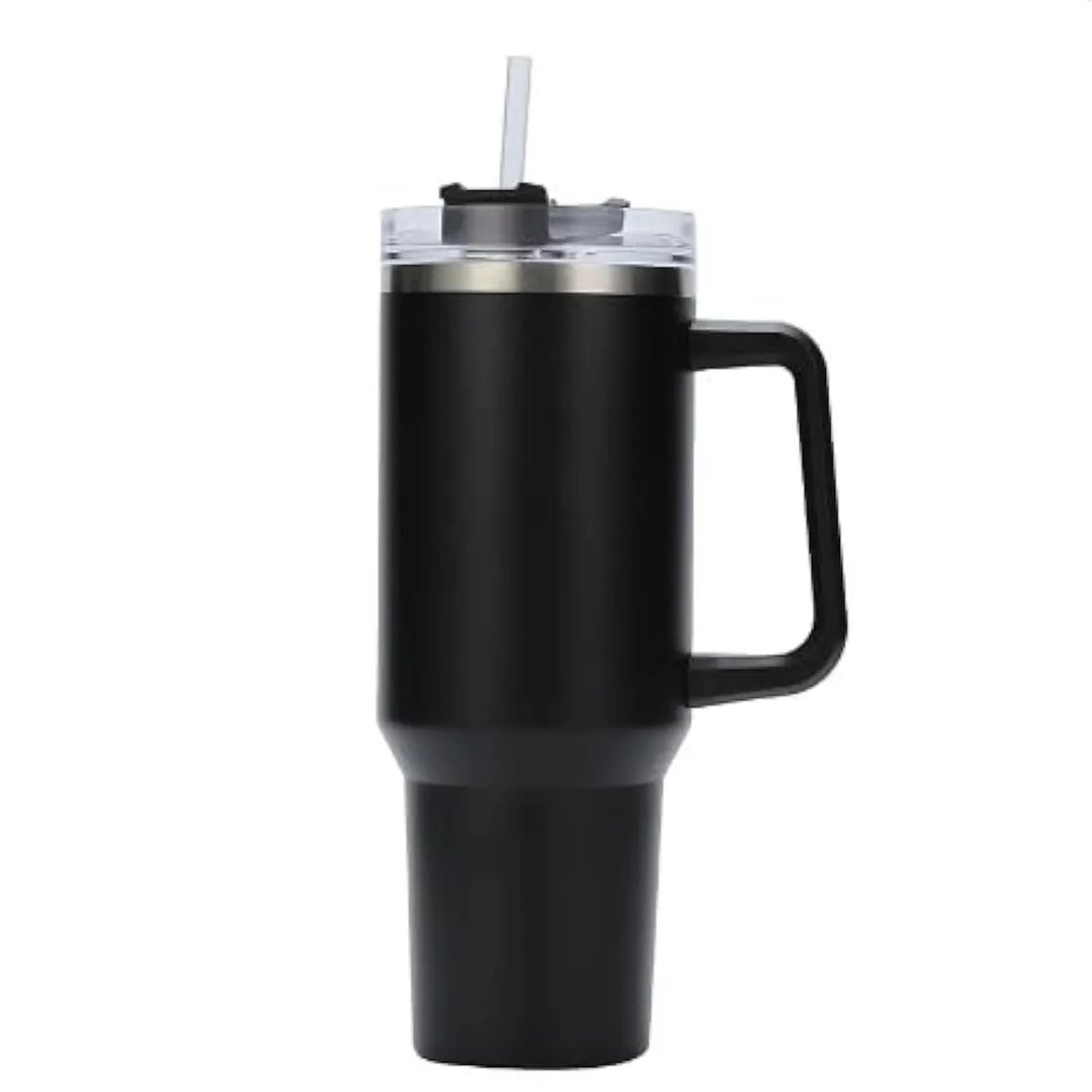 GENERICO - Vaso Mug Térmico Acero Inoxidable 1200ml NEGRO