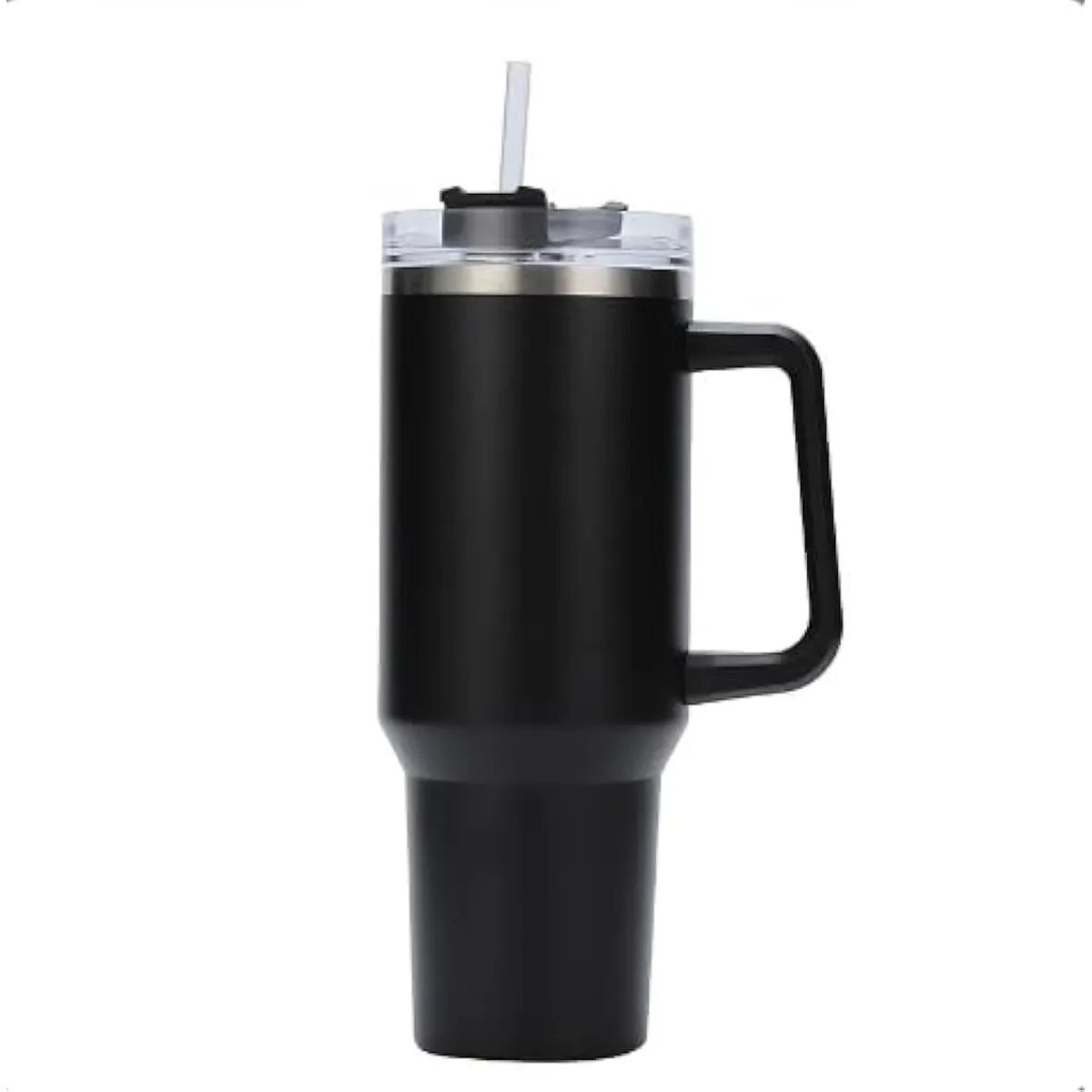 GENERICO - Vaso Mug Térmico Acero Inoxidable 1200ml NEGRO