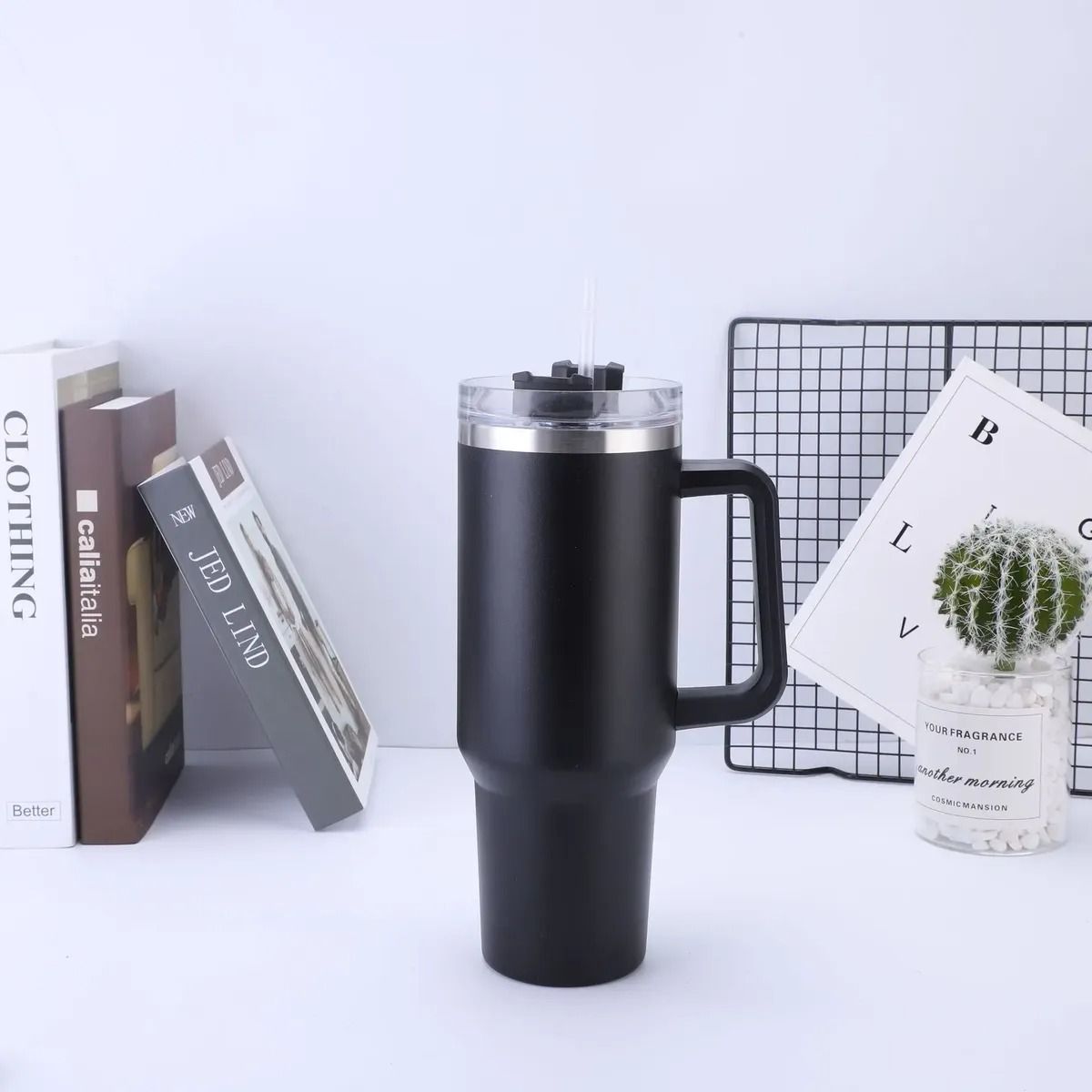 GENERICO - Vaso Mug Térmico Acero Inoxidable 1200ml NEGRO