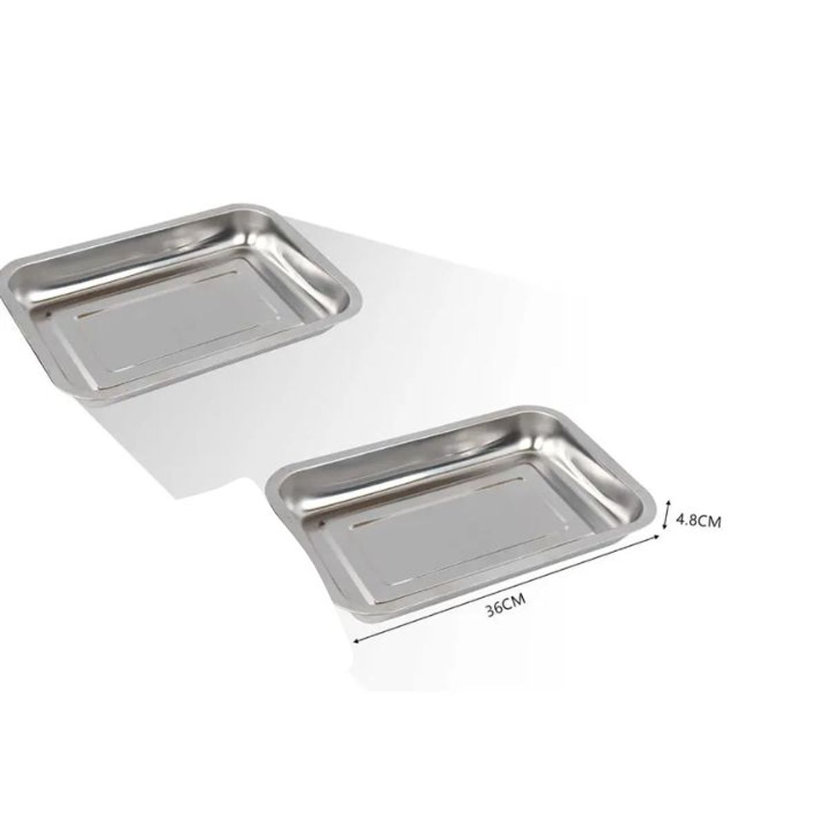 GENERICO - Bandeja Rectangular 36 cm - Acero Inoxidable