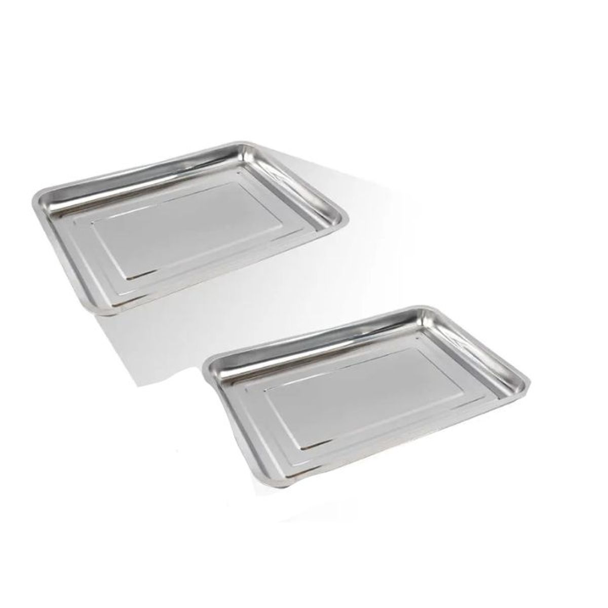 GENERICO - BANDEJA RECTANGULAR DE ACERO INOX 45x35x4.8CM