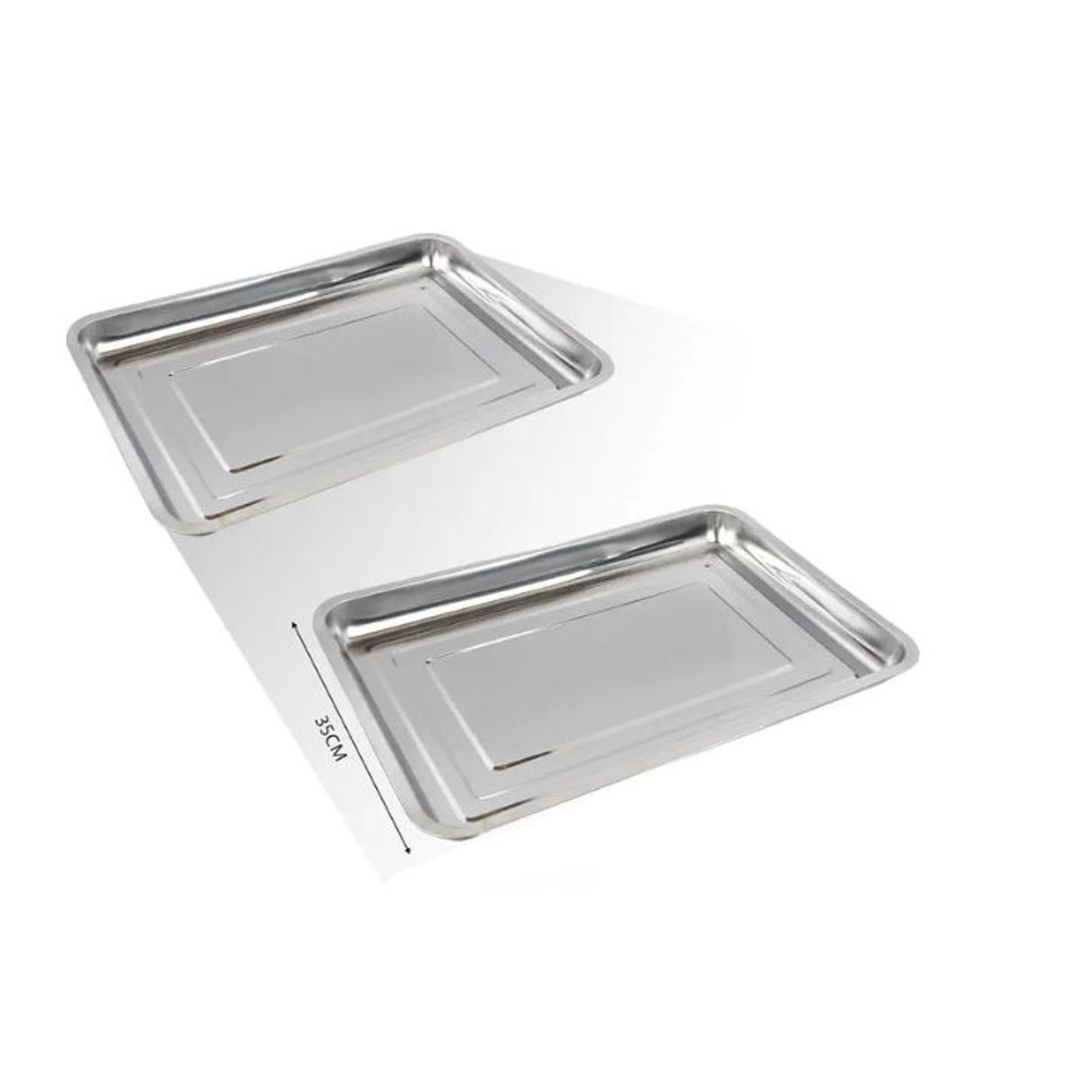 GENERICO - Bandeja Rectangular 50 cm - Acero Inoxidable
