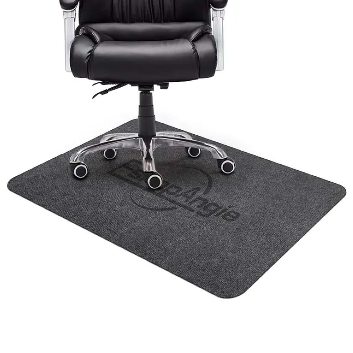 GENERICO - Alfombrilla Antideslizante Para Silla De Oficina Negro