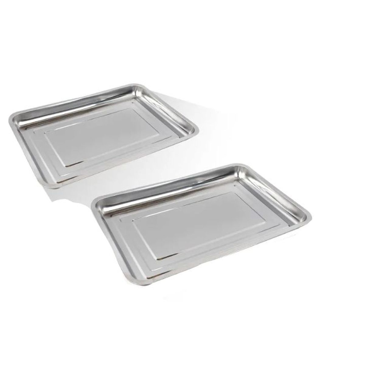 GENERICO - BANDEJA RECTANGULAR DE ACERO INOXIDABLE 60x40x4.8CM