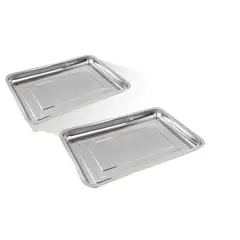 GENERICO - BANDEJA RECTANGULAR DE ACERO INOXIDABLE 60x40x4.8CM