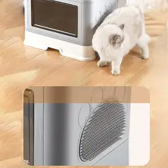 GENERICO - Arenero Cerrado Gatos Cupula Baño Sanitario Xl Base Movil